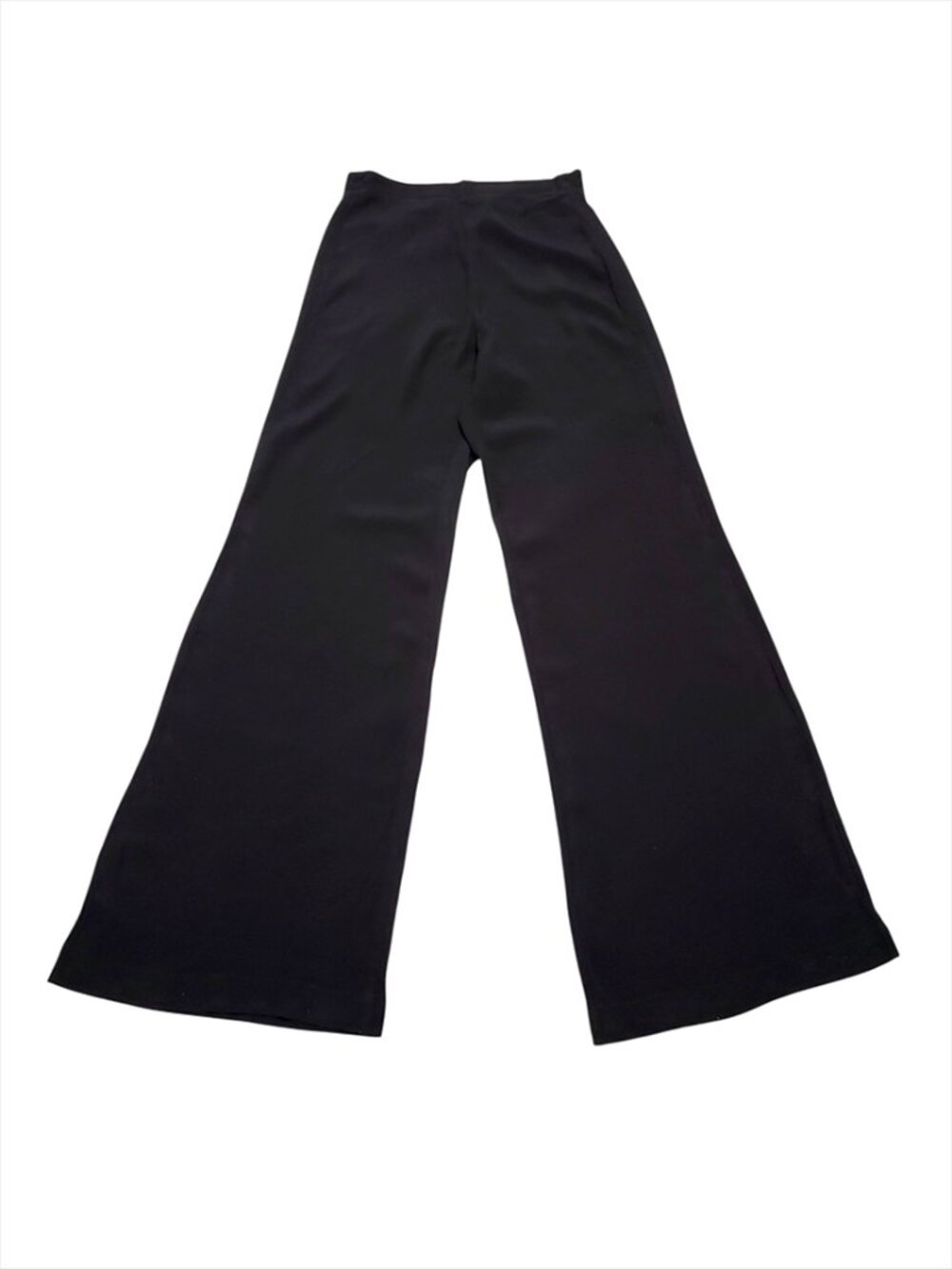 Reformation Womens Wide Leg Black Pants XS High Rise Viscose USA Back Zip